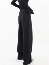 Women's Wide Leg Pants High Waist Wrap Front Button – Going Out