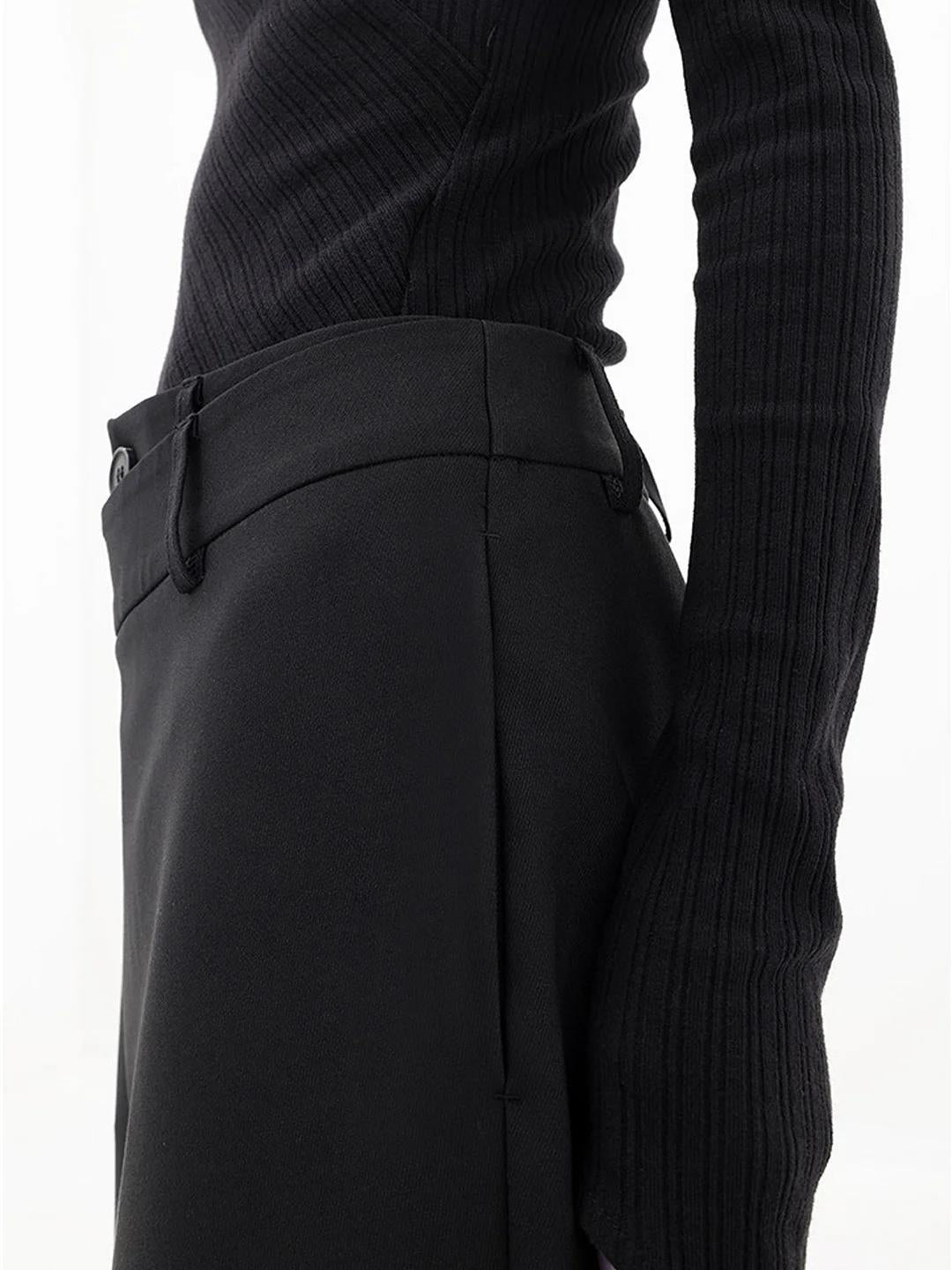 Women's Wide Leg Pants High Waist Wrap Front Button – Going Out