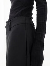 Women's Wide Leg Pants High Waist Wrap Front Button – Going Out