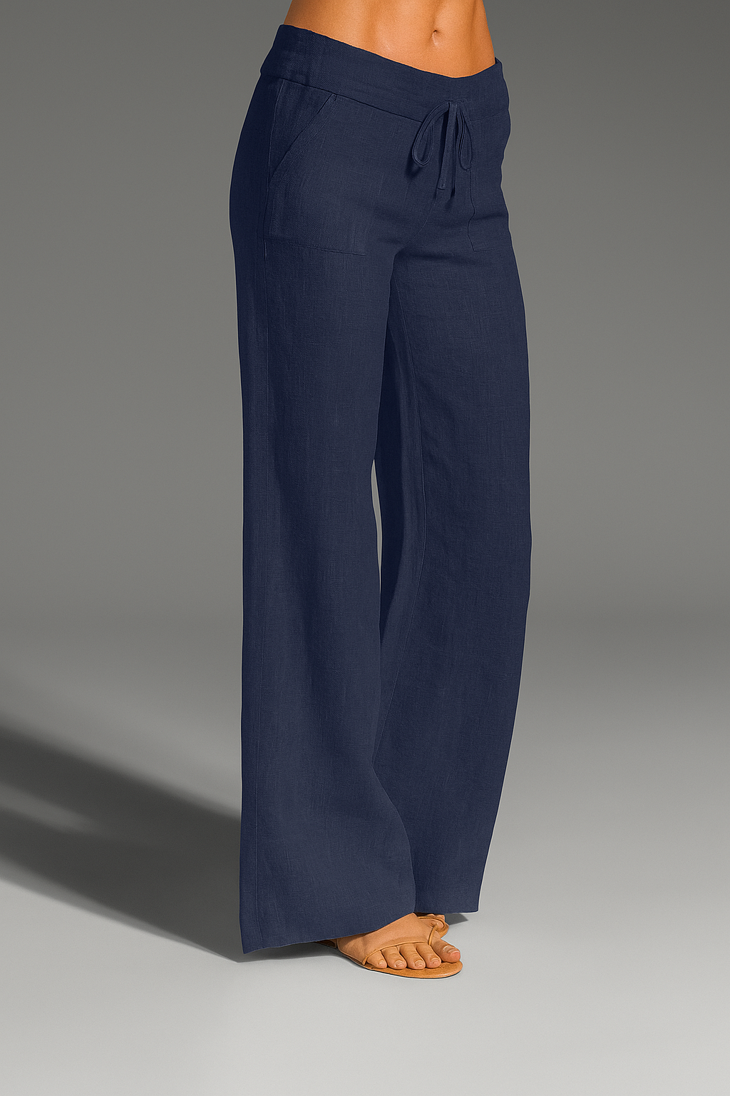 Women's Wide Leg Pants Patch Pocket Tie Front Full Length – Boardwalk