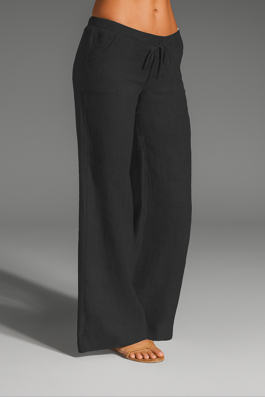 Women's Wide Leg Pants Patch Pocket Tie Front Full Length – Boardwalk