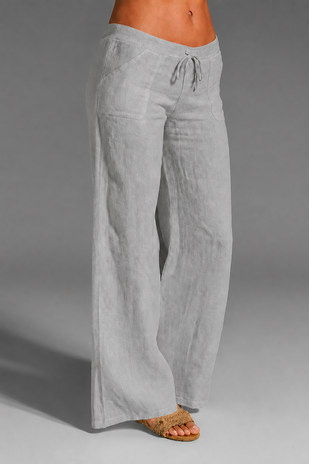 Women's Wide Leg Pants Patch Pocket Tie Front Full Length – Boardwalk