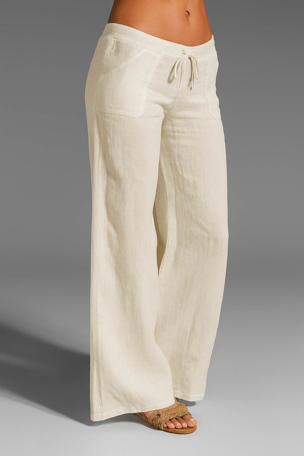 Women's Wide Leg Pants Patch Pocket Tie Front Full Length – Boardwalk