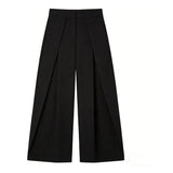 Women's Wide-Leg Pants Pleated Front Full Length – Office Presentation