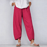 Women's Wide-Leg Pants Pleated Front Tulip Hem Side Pockets – Garden Walk