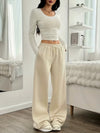 Women's Wide Leg Sweatpants Drawstring Waist – Comfort Wear