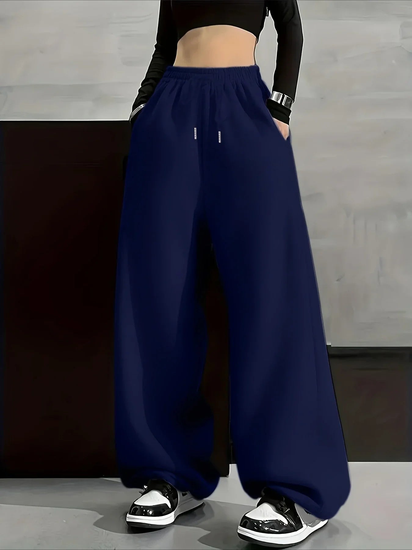 Women's Wide Leg Sweatpants Drawstring Waist – Comfort Wear