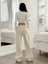 Women's Wide Leg Sweatpants Drawstring Waist – Comfort Wear