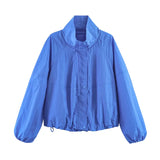 Women's Windbreaker Jacket Stand Collar Raglan Sleeve – Travel Days