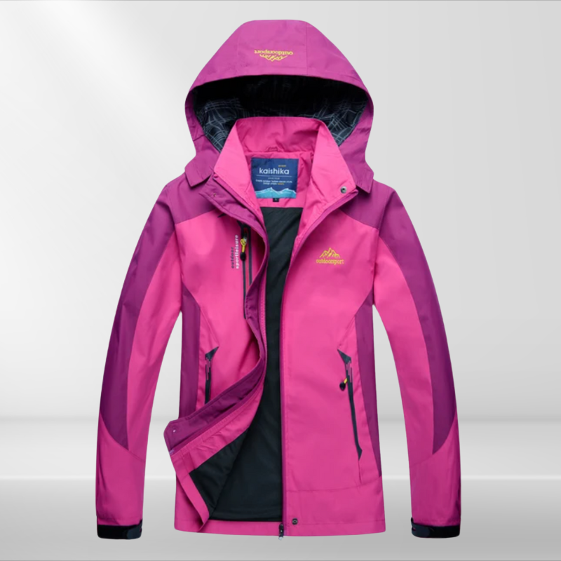 Women's Windbreaker Rain Jacket Hooded High Collar Zip – Outdoor Gear