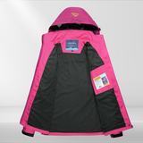 Women's Windbreaker Rain Jacket Hooded High Collar Zip – Outdoor Gear