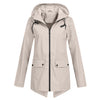 Women's Windbreaker Rain Jacket Hooded Zip Front High Collar – Outdoor Wear