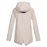 Women's Windbreaker Rain Jacket Hooded Zip Front High Collar – Outdoor Wear