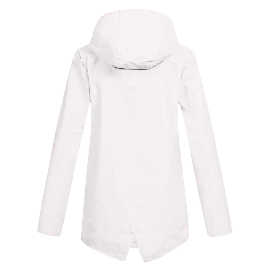 Women's Windbreaker Rain Jacket Hooded Zip Front High Collar – Outdoor Wear