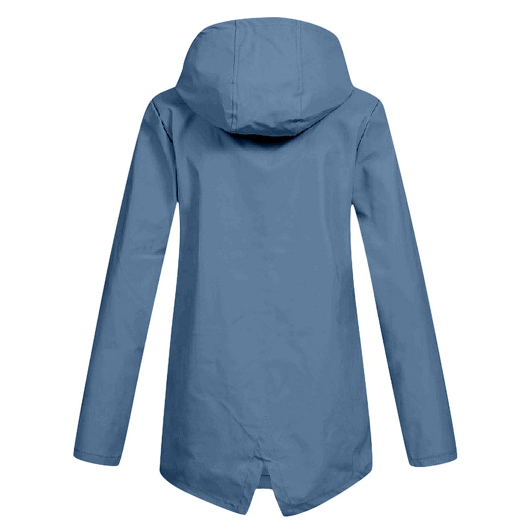 Women's Windbreaker Rain Jacket Hooded Zip Front High Collar – Outdoor Wear