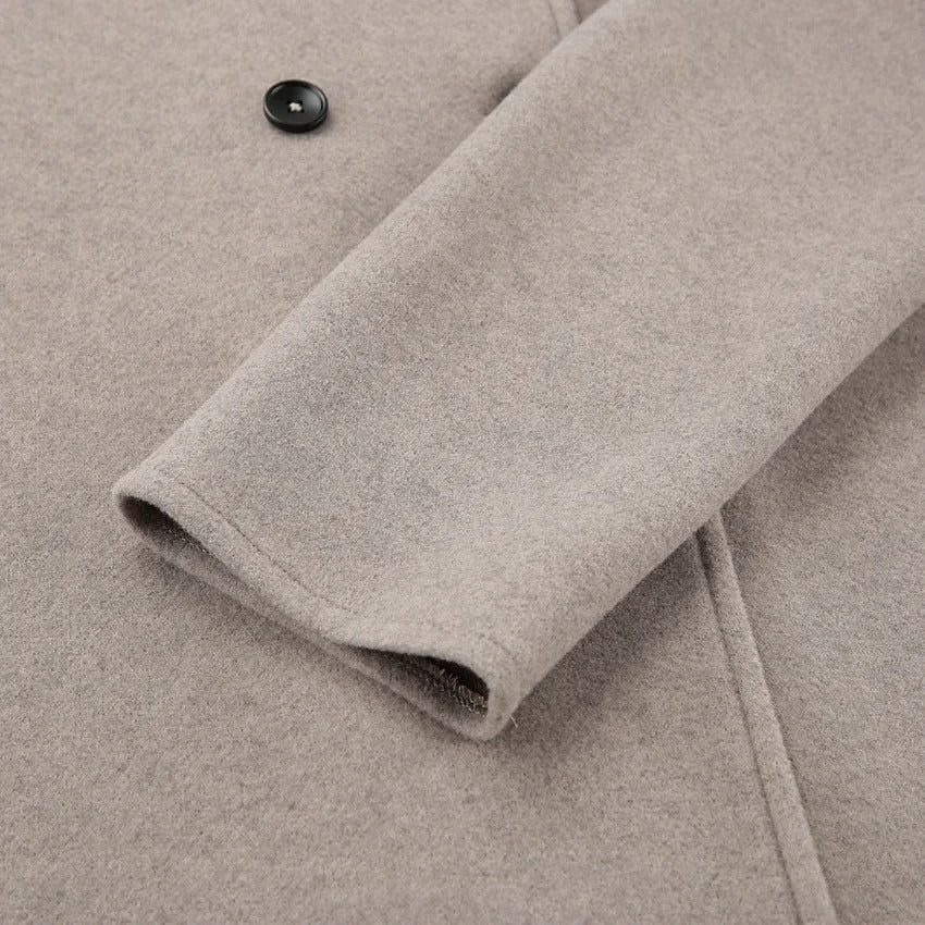 Women’s Wool Jacket Stand Collar Button Front – Gallery Visits