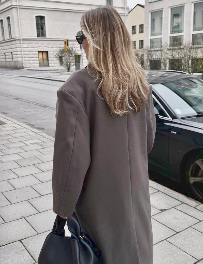 Women’s Wool Maxi Coat Double Breasted Notched Collar – Winter City Trips