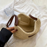 Women's Woven Crossbody Bag Flap Closure – Summer Style