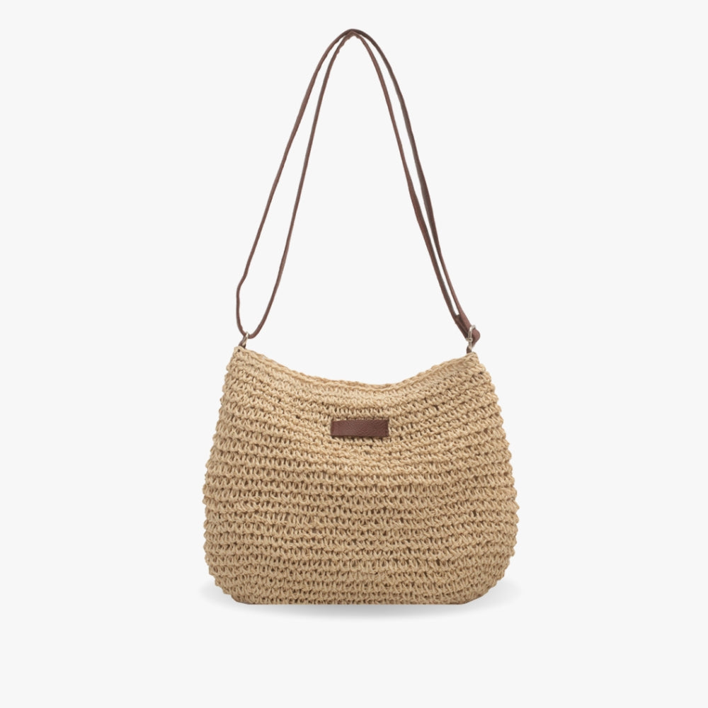 Women's Woven Crossbody Bag Flap Closure – Summer Style
