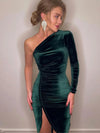 Women’s Assymetric Formal Evening Midi Dress - Cocktail Party
