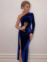 Women’s Assymetric Formal Evening Midi Dress - Cocktail Party