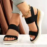 Women's Platform Espadrille Sandals Open Toe Ankle Strap – Beach Vacation