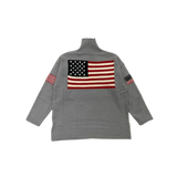 Women's American Flag Oversized Turtleneck Sweater Long Sleeves Ribbed – Weekend Outings