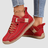 Women's Ankle Sneakers Lace Up Strap Round Toe – Going Out Casual