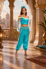 Women's Arabian Princess Costume Off Shoulder Sheer Sleeves – Halloween Showcase