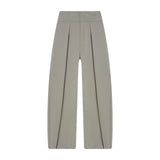 Women's Balloon Pants Pleated Front Wide Leg Tapered Hem – Work Conference