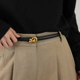 Women's Belt Knot Buckle Slim Strap – Styling Accessory