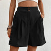 Women's Bermuda Shorts Pleated High Waist – Garden Party Summer