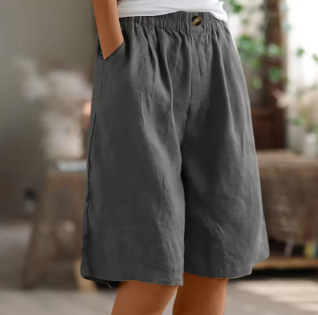 Women's Bermuda Shorts Wide Leg Side Pockets Knee Length – Summer Outings