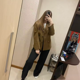 Women's Blazer Jacket Single Breasted Button Front – Office Wear