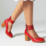 Women's Block Heel Sandals Closed Toe Ankle Strap Back Zipper – Formal Casual Style