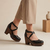 Women's Block Heels Closed Toe Ankle Strap Buckle – Going Out