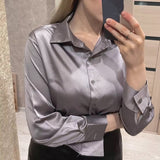 Women's Button Down Shirt Long Sleeve Collar – Office Wear