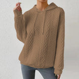 Women’s Cable Knit Sweater Drawstrings Textured Panels Long Sleeves – Campus Walks