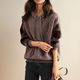 Women's Cable Knit Sweater Hooded Long Sleeve Ribbed Trim – Weekend Errands