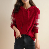 Women's Cable Knit Sweater Hooded Long Sleeve Ribbed Trim – Weekend Errands