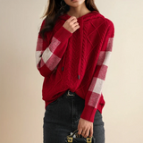 Women's Cable Knit Sweater Hooded Long Sleeve Ribbed Trim – Weekend Errands