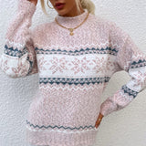 Women's Cable Knit Sweater Mock Neck Long Sleeve Patterned Knit – Winter Market