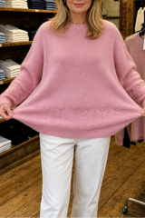 Women’s Cable Knit Sweater Round Neck Long Sleeve Pullover – Relaxed Day Plans