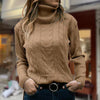 Women’s Cable Knit Sweater Turtleneck Long Sleeves Ribbed Cuffs – Book Club Meetings