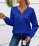 Women's Cable Knit Sweater Zip Front Long Sleeve – Lunch Dates