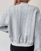 Women's Cardigan Cable Knit Long Sleeve Button Front – Coffee Date