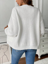 Women’s Cardigan Open Front Ribbed Texture Front Pockets – Weekend Coffee Runs