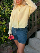 Women's Cardigan Oversized Dropped Shoulder Button Front - Casual