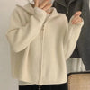 Women's Cardigan Ribbed Knit Zip Front High Collar – Day Trip