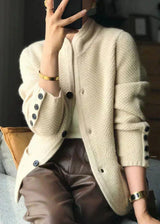 Women's Cardigan Stand Collar Button Front Patch Pockets – Market Stroll